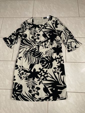 Laura Kent, Kleid, schwarz-beige, Gr. 40