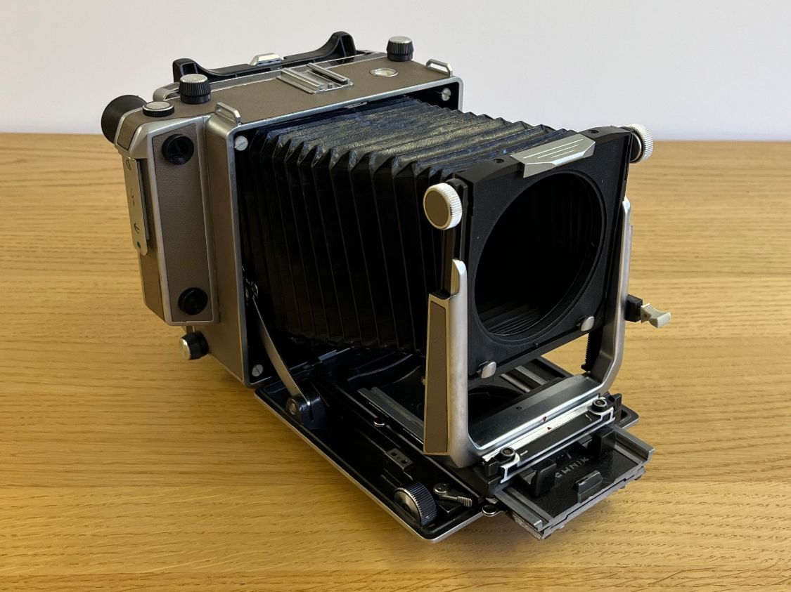 Linhof Fotocamera: Linhof Super Technika V 4x5", Grossformat Laufboden Kamera – Usato da Netstal venduto da spaltflo01