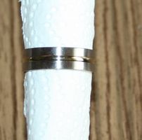 Fingerring Stahl silber-gelb Ø 21mm NEU (12)