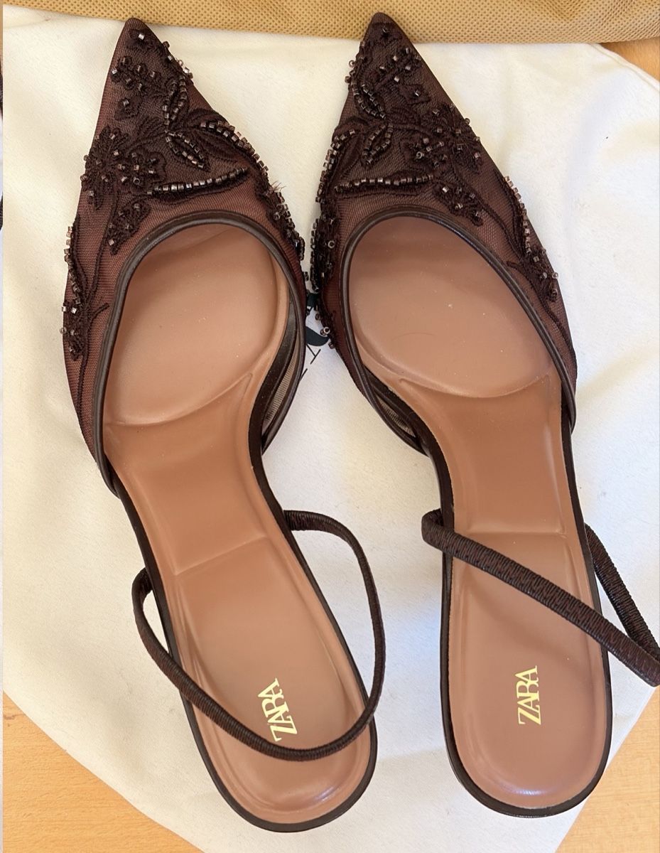 Zara Scarpe da donna: Zara Embellished SlingBack Flats – Nuovo (secondo la descrizione) da Zürich venduto da eduardag 3