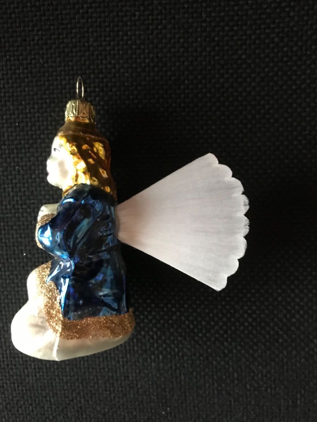 Tutte le decorazioni: blauer Engel mit Flügeln aus Glasseide – Nuovo e nell'imballaggio originale da Alpnach Dorf venduto da marvo 4
