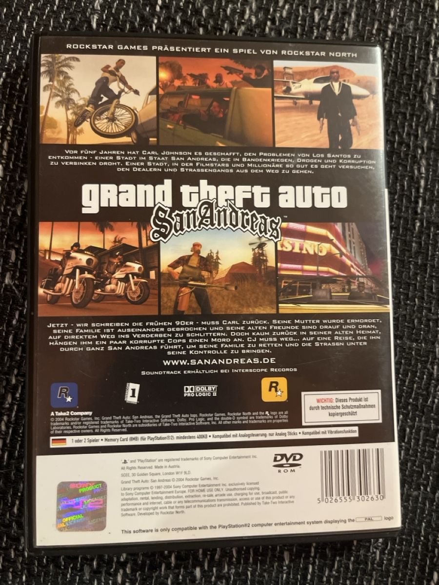 Sony Giochi: GTA San Andreas - PS2 Game – Usato da Einsiedeln venduto da sandramon 2