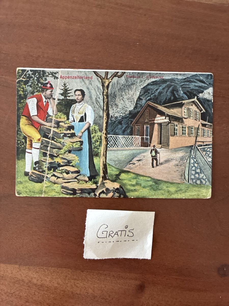 Cartoline postali: 10 Ansichtskarten Schweiz vom Wildkirchli AP. A – Usato da Oftringen venduto da Cla.vD.74 4