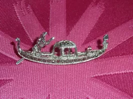 broche silber motif gondole de venise