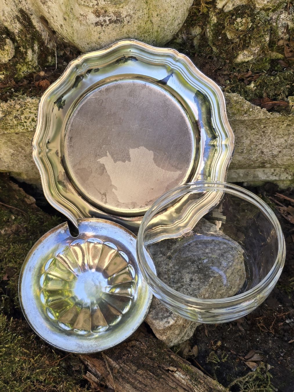 Gläser: Marmeladenglas mit versilberte  Platte und Deckel – Gebraucht aus Walkringen von Vanuca 5