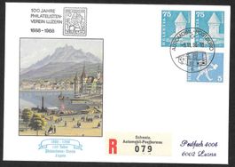 Sonderbrief A 1487 100 Jahre Philatelistenverein Luzern 1988