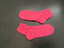 Handgestrickte Kindersocken Fusslänge 16,5cm Gr.28/29