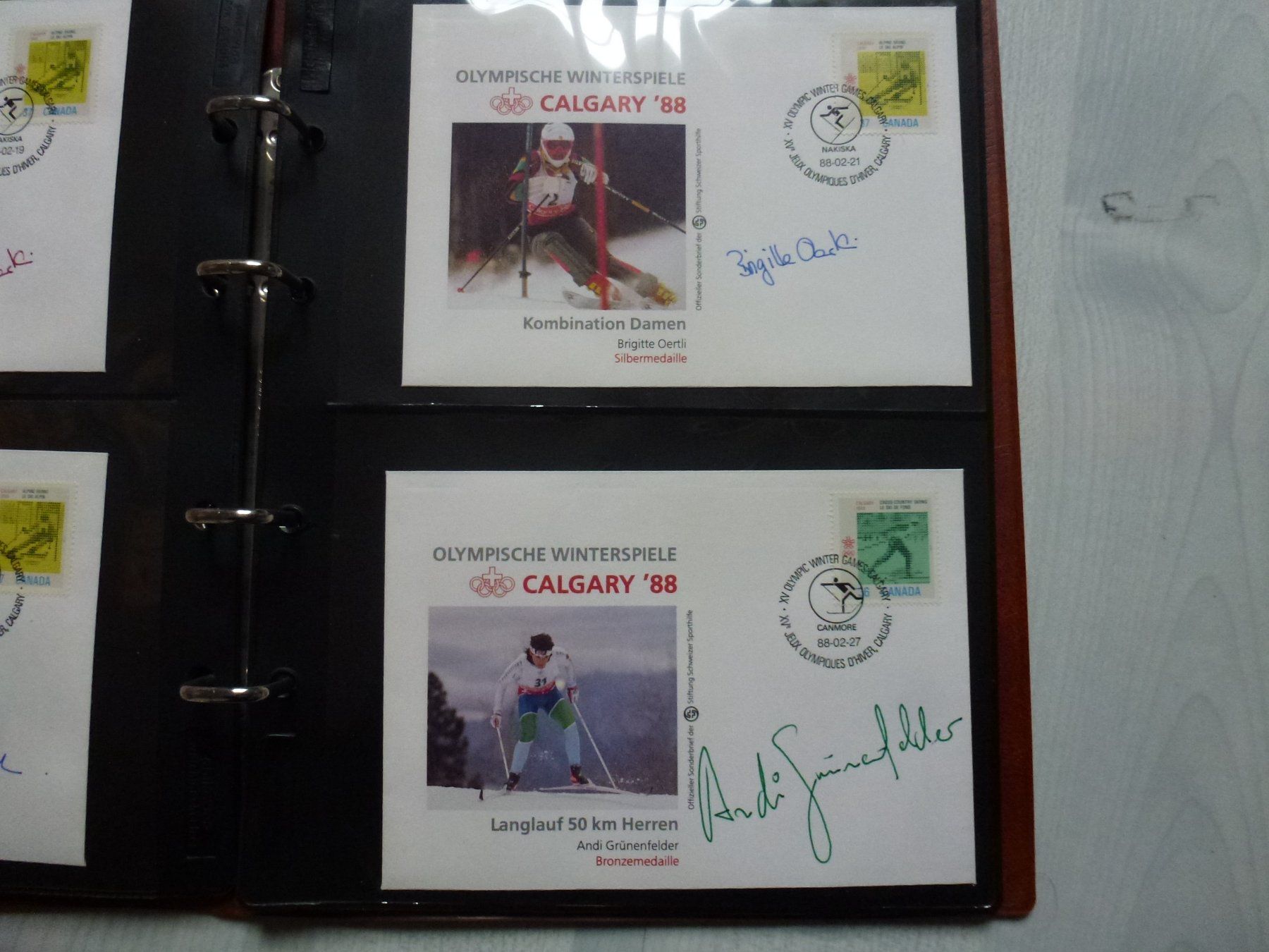 Tous les timbres: Top ++ Brief-Sammlung Olympische Winterspiele Calgary 1988 – D'occasion à Walkringen par Casablanca777 6