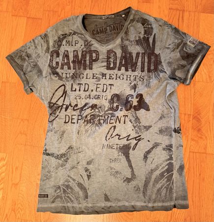 Camp David T-Shirt L Jungle Peru Wald V-Neck