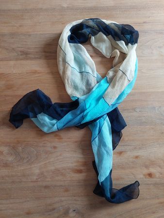 Seidenschal aus Italien, Crinklelook