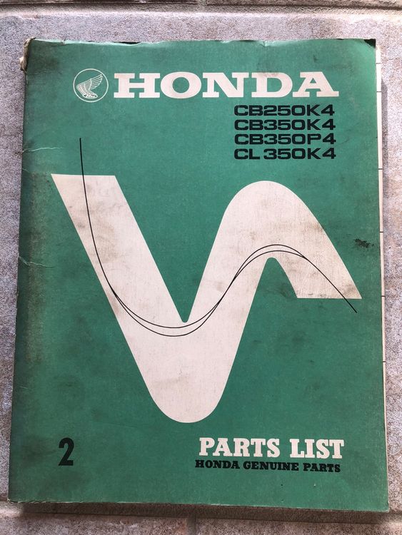 Ersatzteilkatalog Honda CB 250 350 K4 P4 CL 350 K4 Parts List