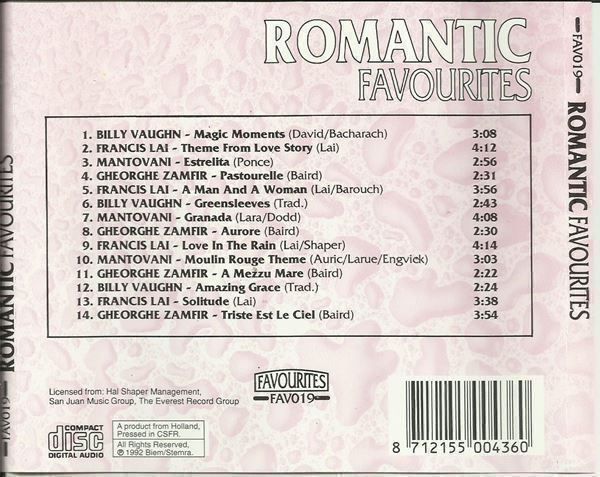 CD: Neu Francis Lai CD Romantic Favourites – Usato da St. Margarethen TG venduto da ursk10 1