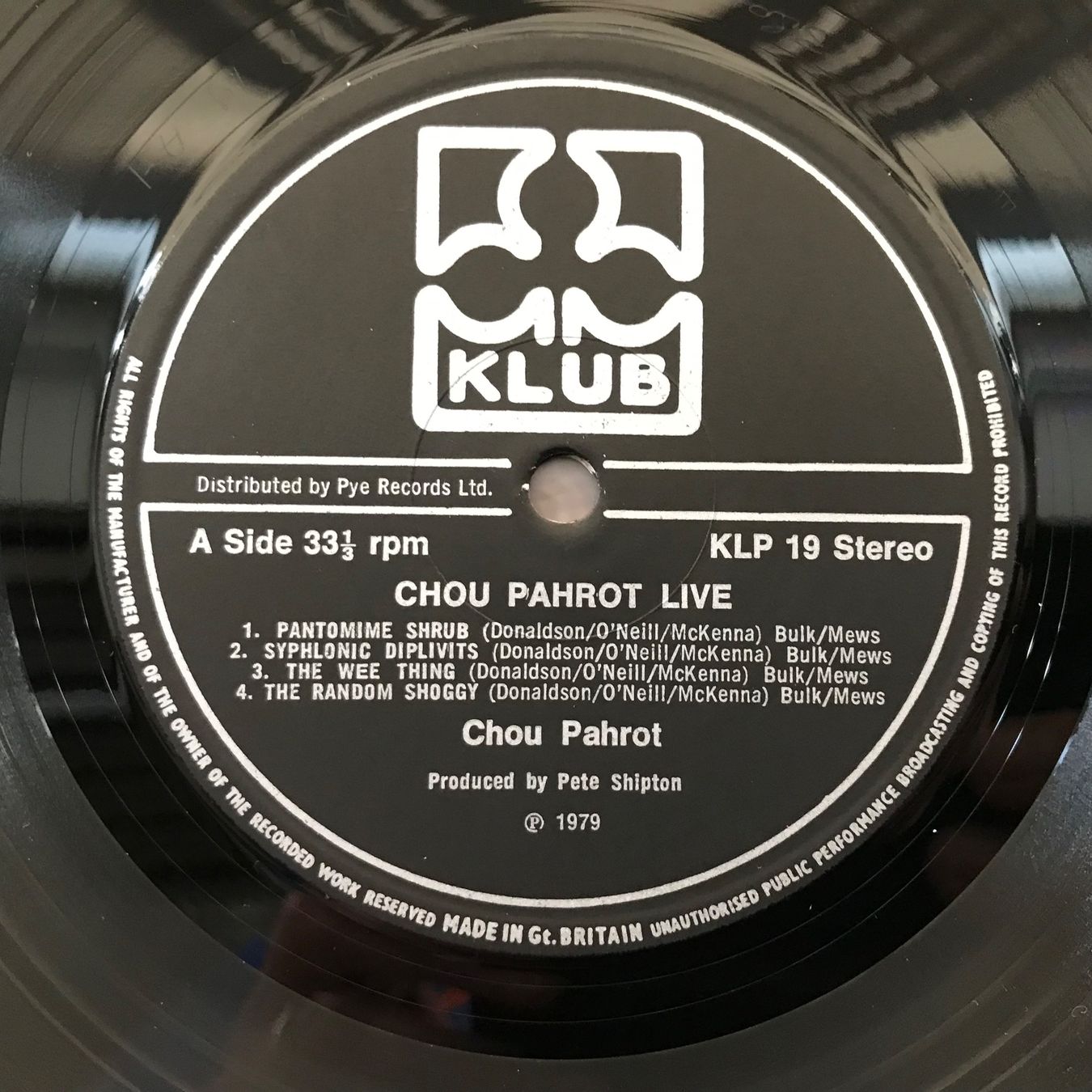 Dischi in vinile: Chou Pahrot - Live – Usato da Aesch BL venduto da BlueMusicRecords 2