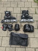 Guterhaltene Inlineskates Gr. 39,5 Damen, mit Schutzausrüstu