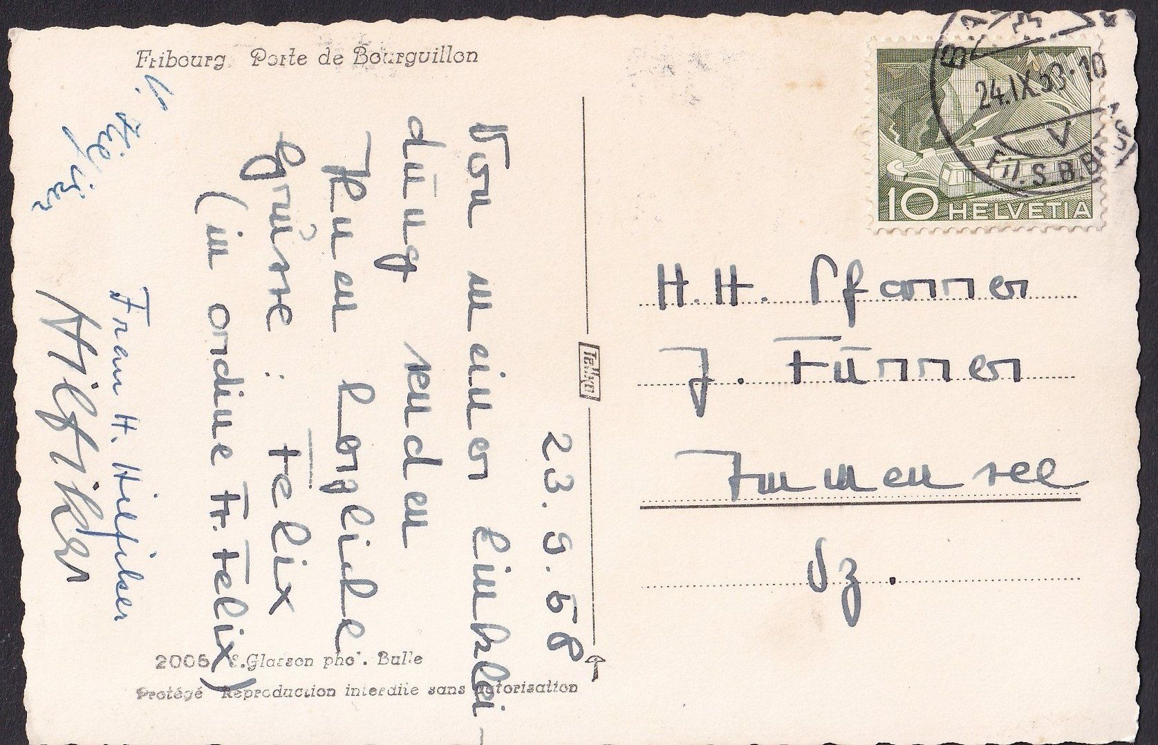 Cartoline postali: Fribourg Porte de Bourguillon – Usato da Olten venduto da clotaldi 1