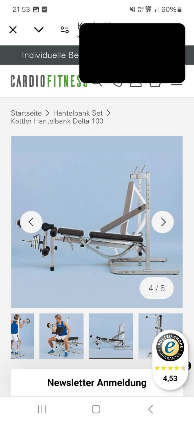 Kettler Hometrainer: Kettle Hantelbank Delta 100 – Usato da oberbuchsiten venduto da nat_8gwb 3