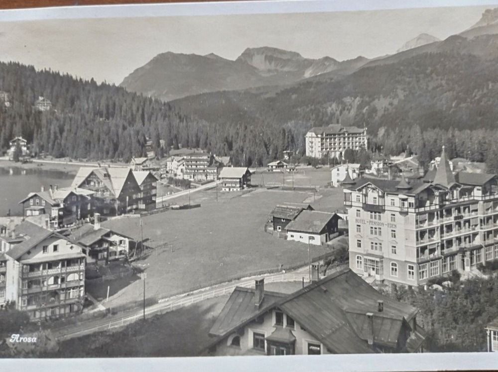 Cartoline postali: Ansichtskarte Arosa s/w 1928 – Usato da Wildhaus venduto da Hukwildhaus 1