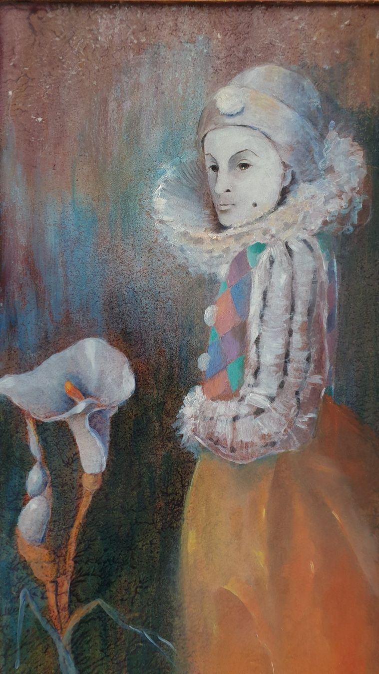 Dipinti: Harlekin. Clownfigur. – Usato da Goldach venduto da armando_r