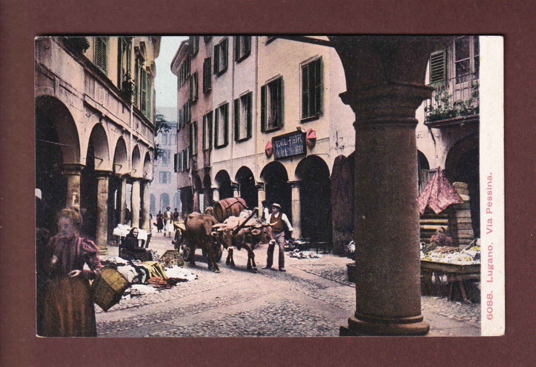 Cartoline postali: LUGANO - Via Pessina – Usato da Pully venduto da nicecards