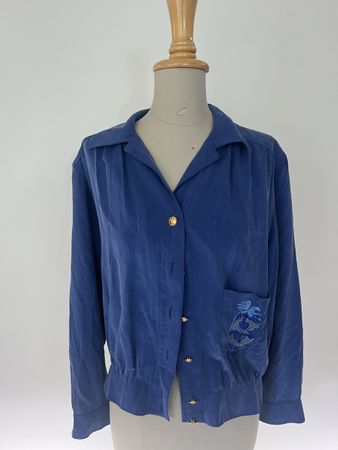 Coole Vintage Bluse Damen Grösse 38 bestickt