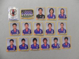 Panini Fussball WM Südafrika  2010 Japan 17 Stk.  372 - 390