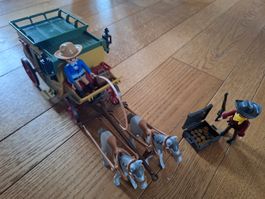 Playmobil Western Kutsche 70013 - Cowboys & Pferde!