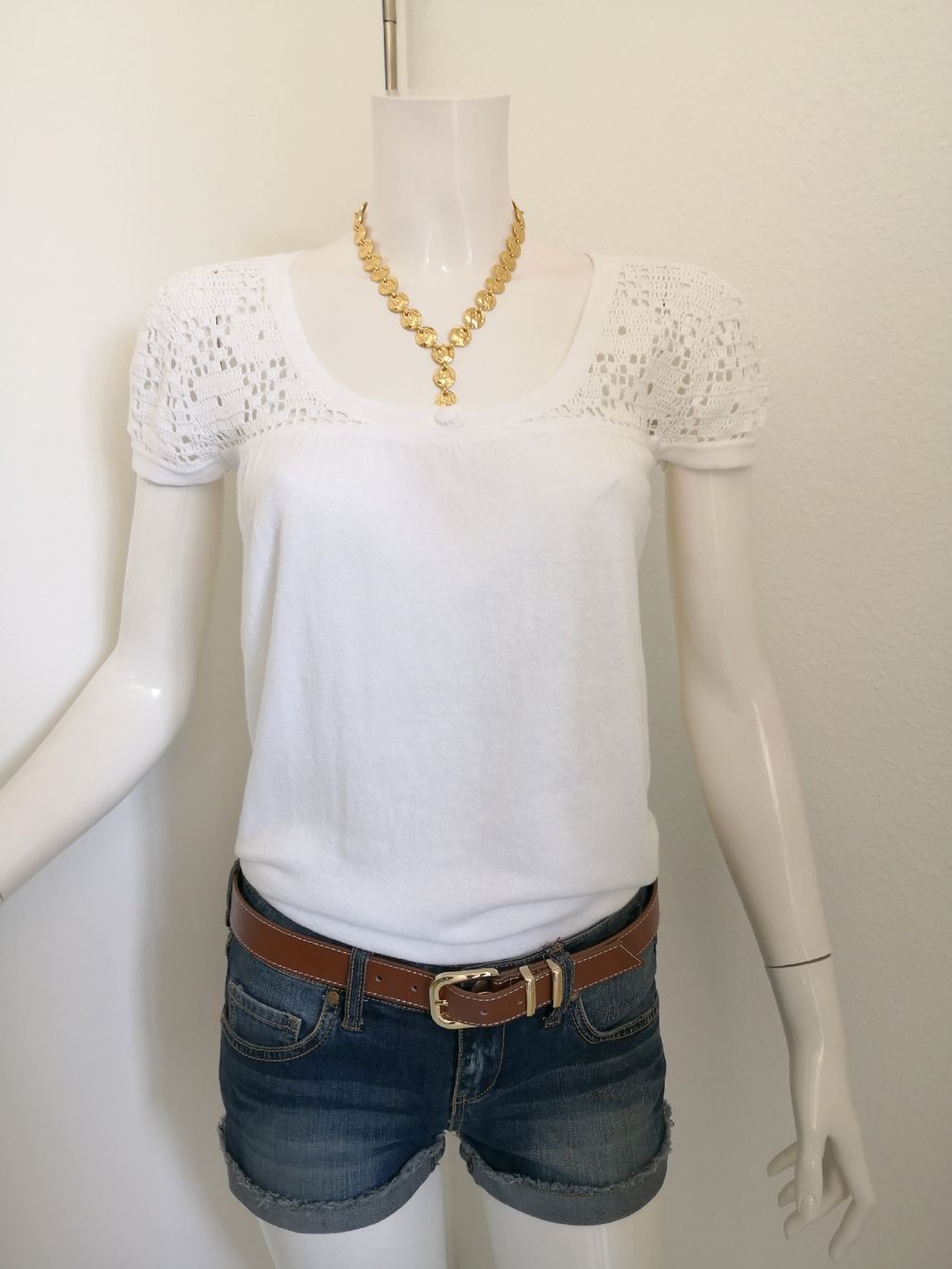 Mango Top: 🤩MANGO STRICK-HÄKEL-TOP WEISS – Nuovo (secondo la descrizione) da Olten venduto da Naja-Twins-Twins 5