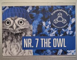 FL Crypto Stamp - Nr. 7 The Owl - Nr. 7 Die Eule - violett