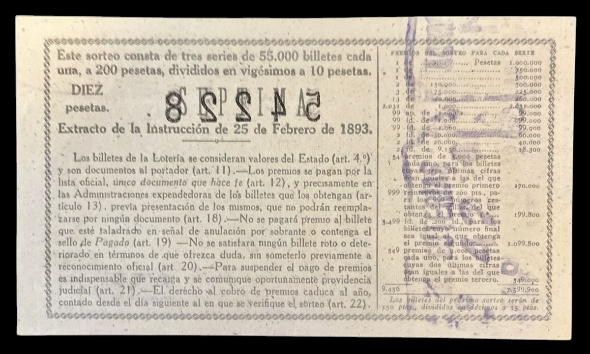 Banconote: Spanien Lotterielos 1943 – Usato da Winterthur venduto da Numismatica-Vitu 1