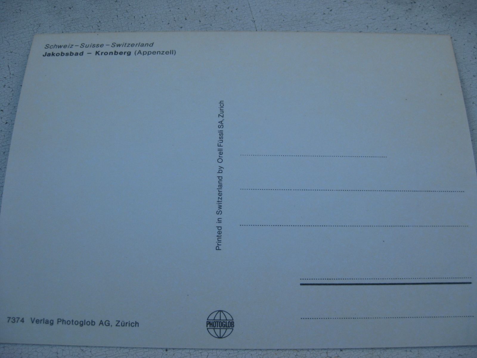 Cartoline postali: Jakobsbad Kronberg mit Zug – Usato da Malters venduto da Marosko 1