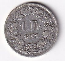 Schweiz 1 Franken 1901 rar