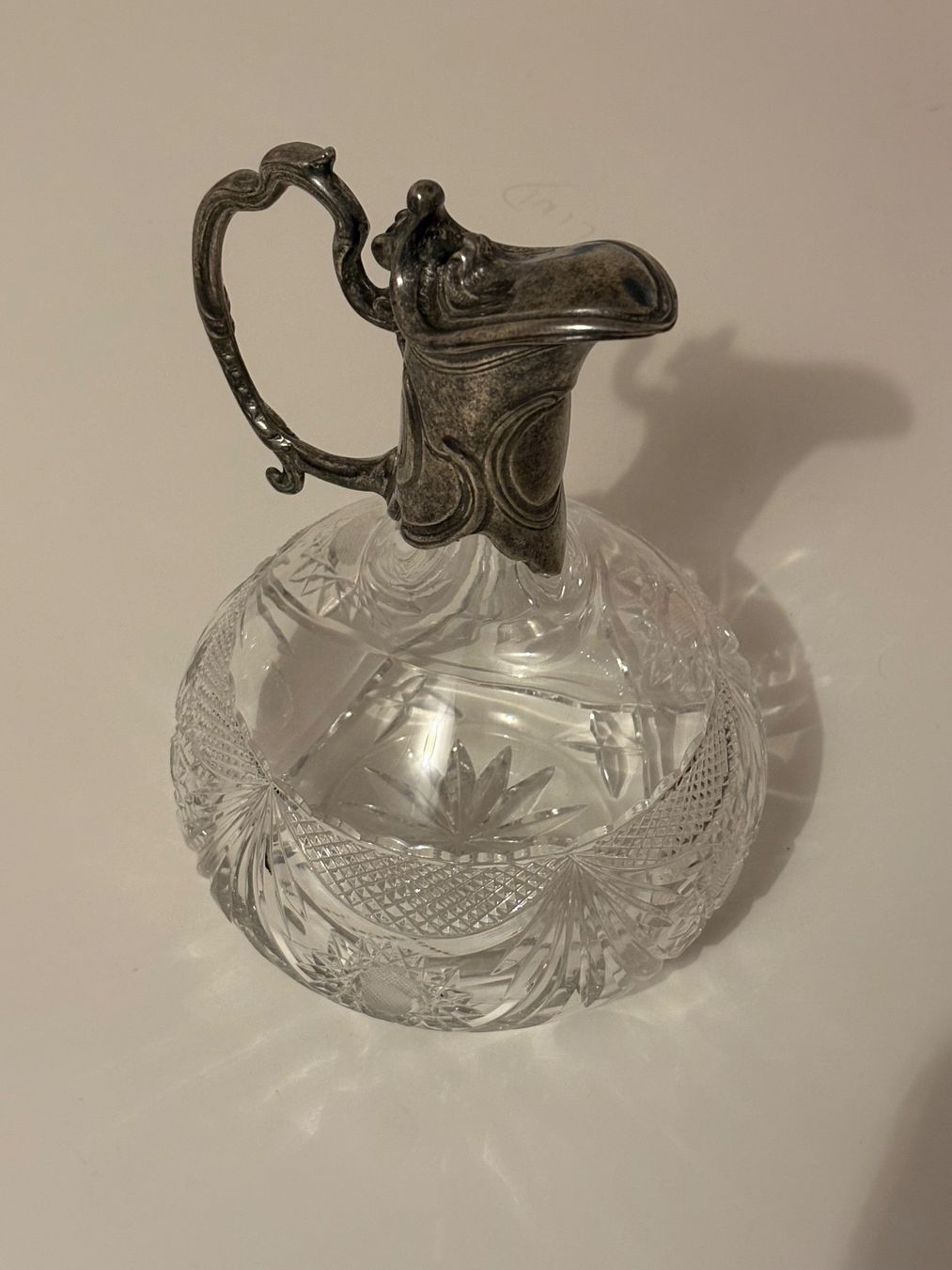 Caraffe: Kristallkaraffe mit Zinnaufsatz – Usato da Basel venduto da oli_2sv2 4