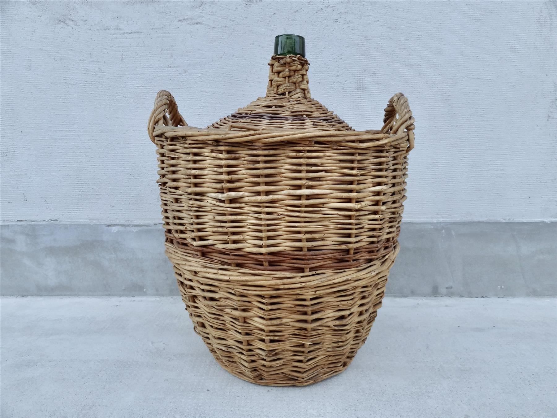 Bottiglie: antike grosse Korbflasche – Nuovo e nell'imballaggio originale da Kerzers venduto da Flaschenposten