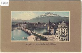 Luzern - Seebrücke mit Pilatus