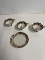Kaffeetassen Bavaria, 3 Stück mit 1x Unterteller, Vintage!
