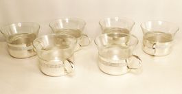 Vintage Teegläser / Kaffeegläser – Edelstahl & Glas 1960 /70