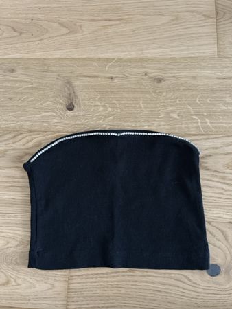 Zara Top, Schwarz, Glitzersteine, Gr. M - Super Zustand!