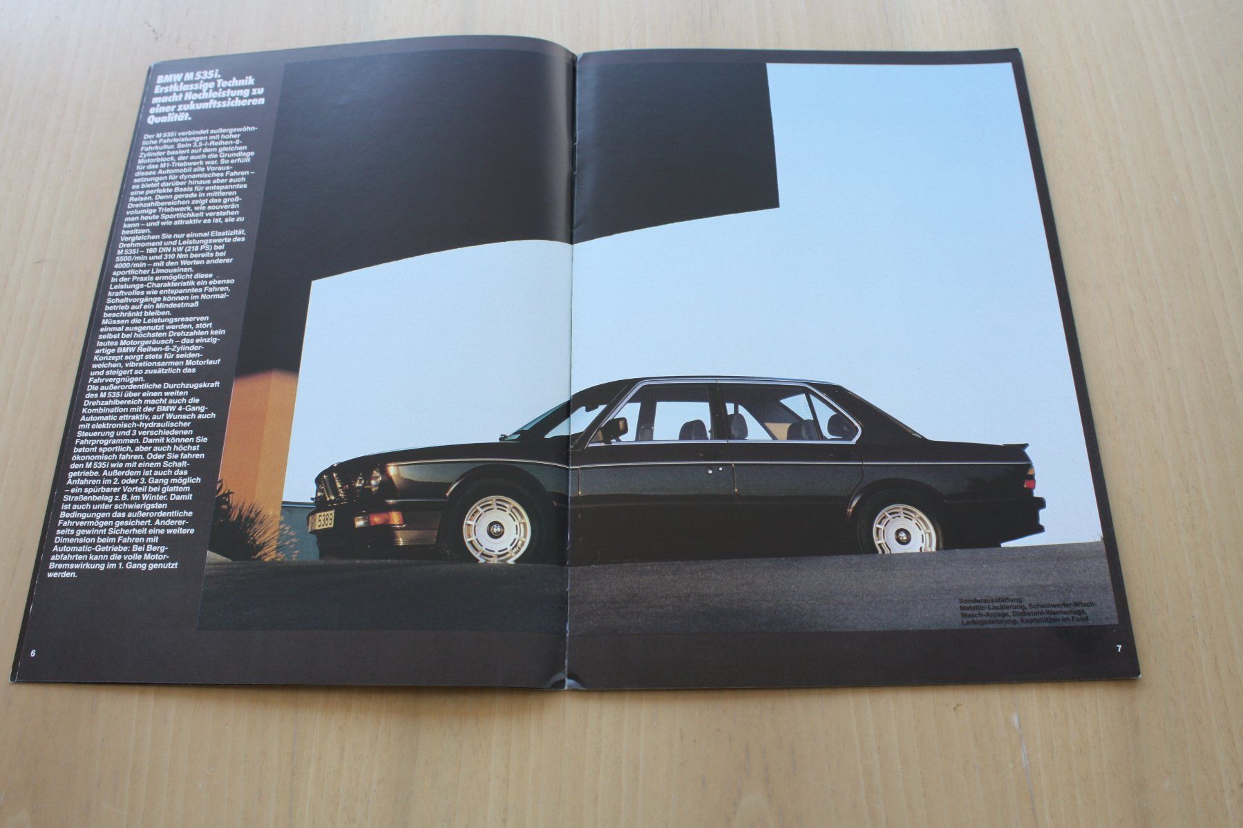 BMW Documenti: BMW M 535i Katalysator Modell E28 Prospekt 2/1985 – Usato da Wikon venduto da erwin400 2