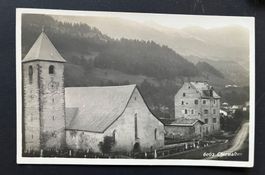 Churwalden, Kirche, Gebäude, Fotokarte ca. 1930
