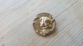 Jugendstil FIX vergoldete Brosche um 1900 signiert Becker