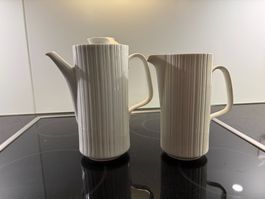 Kaffee- und Milchkrug Prozellan Rosenthal Variation Wirkkala