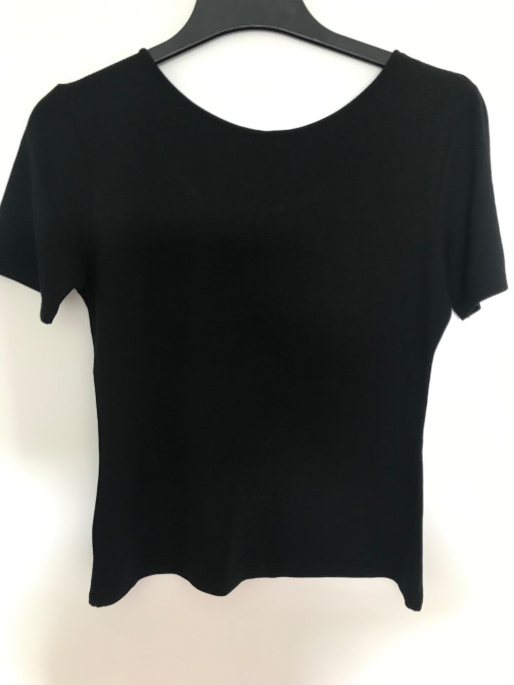 T-shirt: Schwarzes kurzarm Shirt, von Vanity, Gr. 38 – Usato da Niederteufen venduto da mix18 2