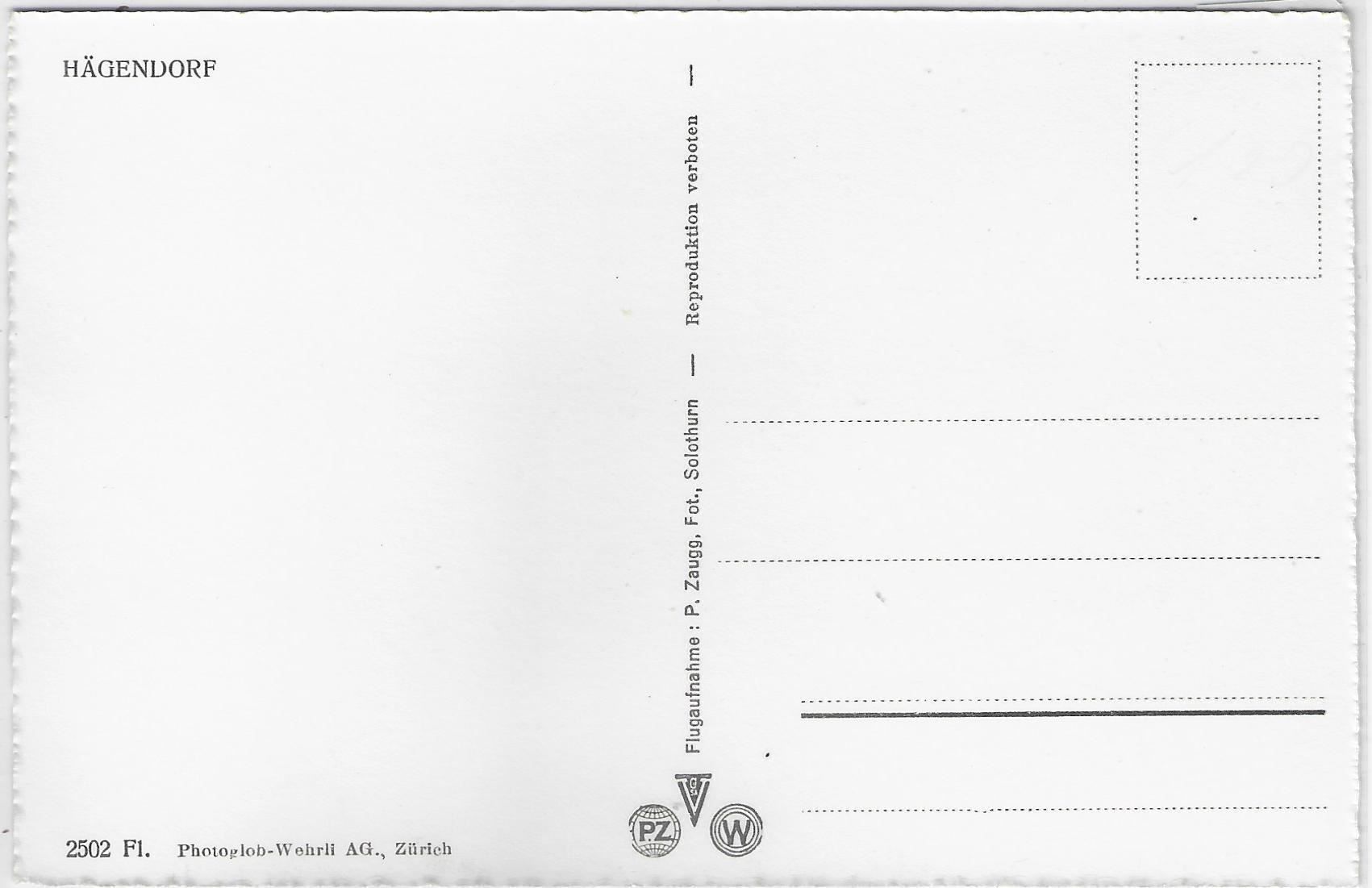 Cartoline postali: Flugaufnahme Hägendorf SO – Usato da Ettingen venduto da Kartenplanet 1