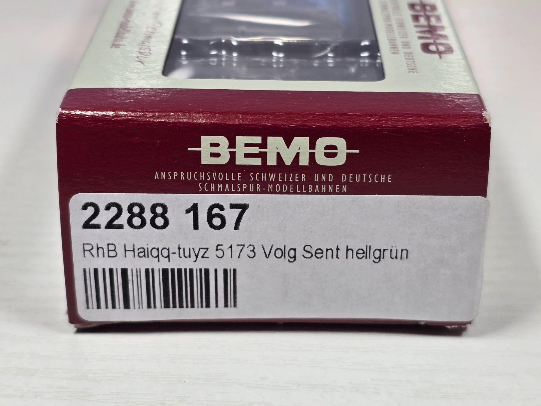 Bemo Modellini di ferrovie: Bemo, 2288167, RhB, Schiebewandwagen, Volg Sent, hellgr. Neu – Nuovo e nell'imballaggio originale da Kloten venduto da Nicola2 1