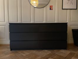 MALM Kommode 6 Schubladen schwarz