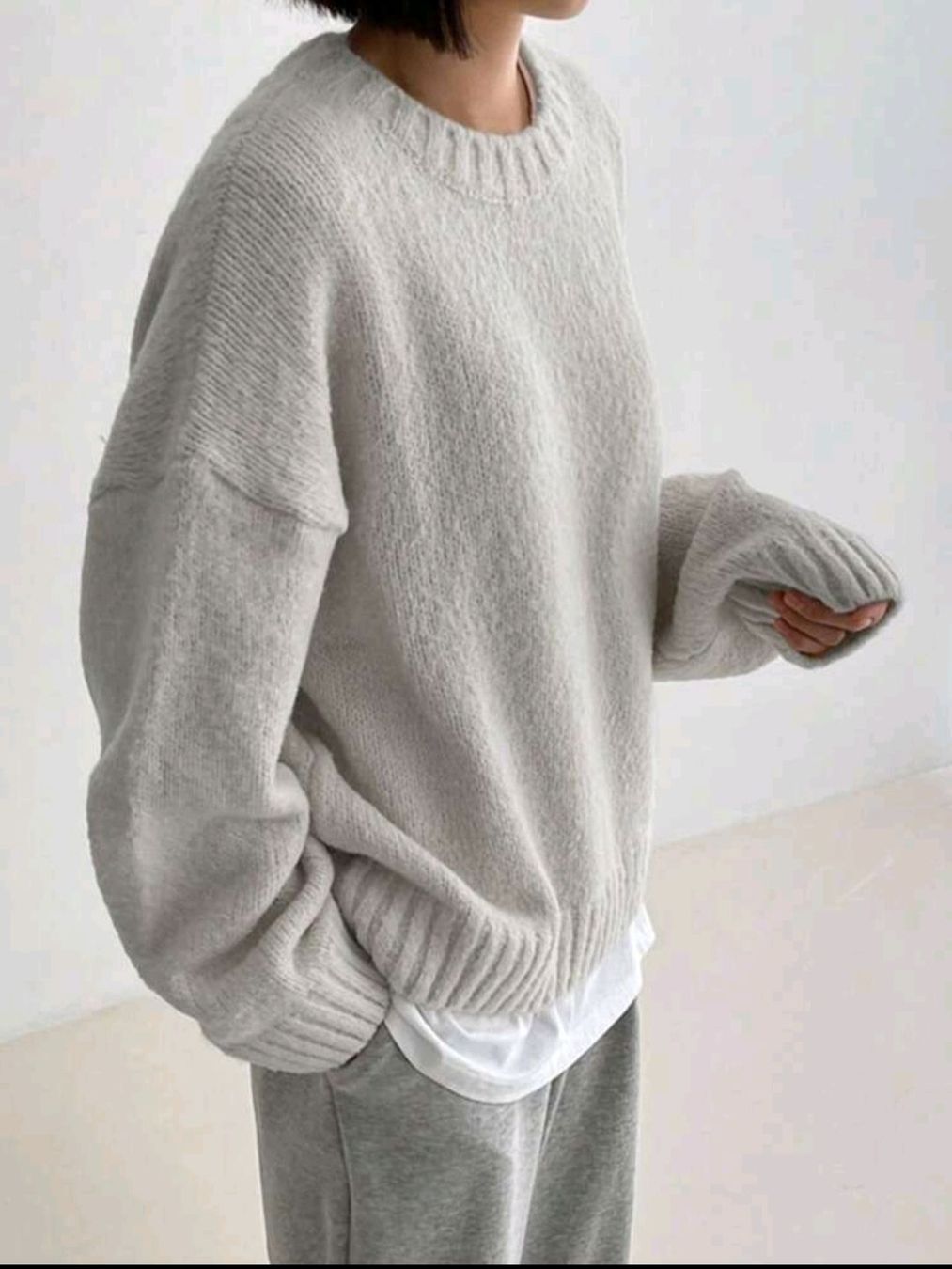 Maglioni & Felpe: NEU Oversize Damen Pullover - S - hellgrau – Nuovo (secondo la descrizione) da Thalwil venduto da VitaMini 1