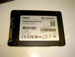 1 stück 256gb ssd. Transcend. Nur 1 stunde
