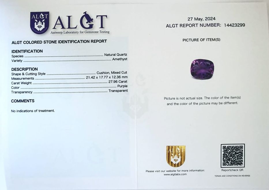 Pietre preziose: améthyste violette 27.96 carats – Nuovo e nell'imballaggio originale da Sornard-Nendaz venduto da JYTI90 4