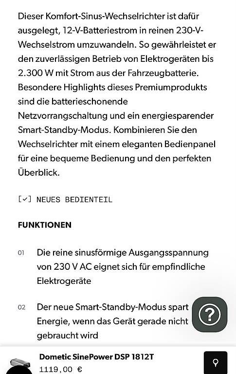Inverter: Dometic Wechselrichter für Camper – Usato da Eschenbach LU venduto da Glock0 2
