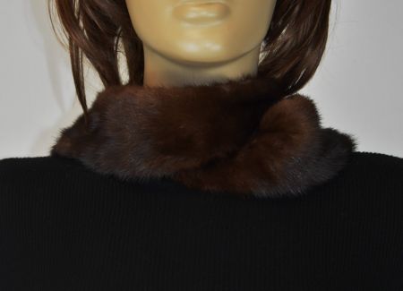 Nerz Schal echtem Nerz Pelz Stola,Nerzfell/dunkel braun/99cm